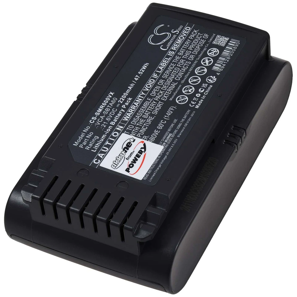 POWERY Akku kompatibel mit Samsung Typ VCA-SBTA60 21,6V 2200mAh/47,5Wh Li-Ion Schwarz