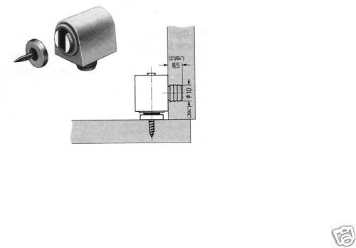 HETTICH MAGNETIC CATCH,PLASTIC, WHITE, 9 POUND PULL - Picture 1 of 1