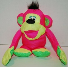 Puffalumps Monkey Wild Thing Fisher-Price Neon Pink Gorilla 1994 Vintage Plush
