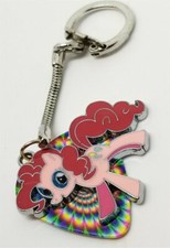 My Little Pony Charm on a MultiColor Guitar Pick Keychain