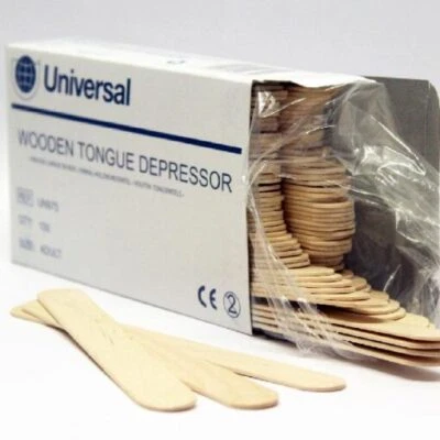UNIVERSAL WOODEN SPATULA STICK TONGUE DEPRESSORS WAX APPLICATOR TATTOO SALON CLINIC BEAUTY