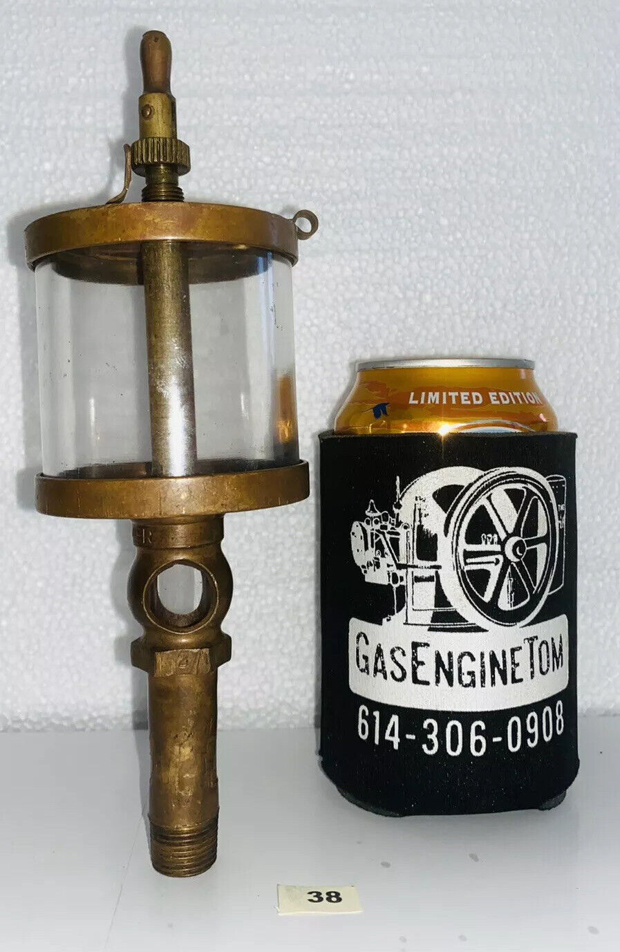 BESSEMER Brass Oiler Mail order Lubricator Oilfield Steampunk Engine Hi Gas Gorgeous