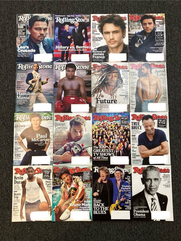 LOT of (16) ROLLING STONE MAGAZINE 2016 Kevin Durant Springsteen Jared Leto