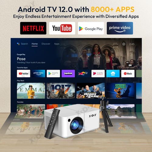 Beamer 5G WiFi Bluetooth Projector 1080P 4K LED Cinema Multimedia Home Theater - Picture 4 of 13