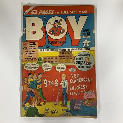 Boy Illustories 57 1950 Lev Gleason Publishing F fair 1.0 Cover Detached 