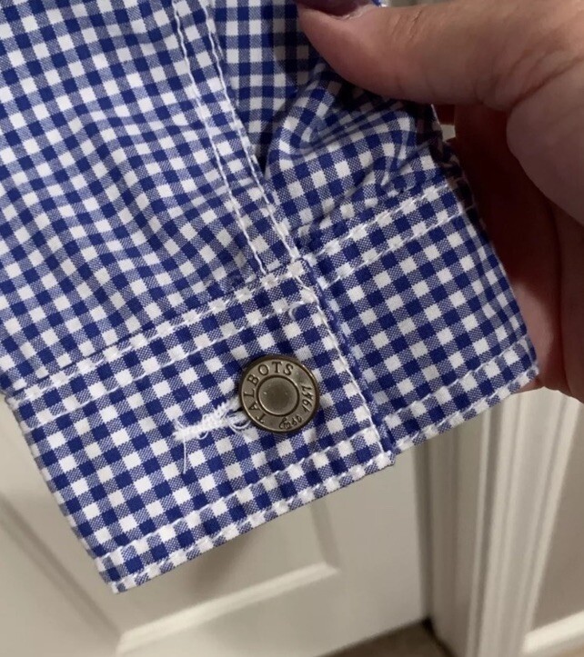 Talbots Sz S Checked Button Down Light Jacket GUC… - image 5