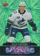2020-21 Upper Deck Hockey - Canucks Brock Boeser Green Dazzlers