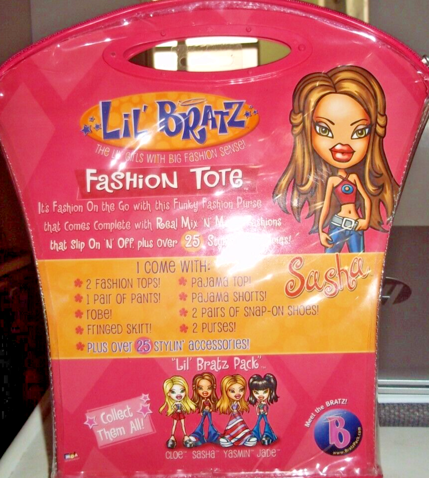LIL' BRATZ FASHION TOTE SASHA THE LIL' GIRLS WITH BIG FASHION REAL MIX