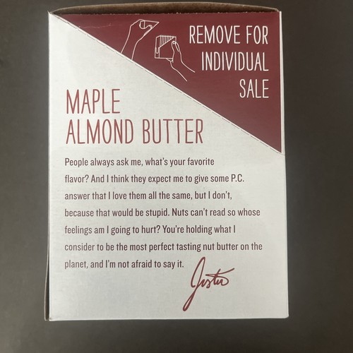 Justin's Gluten-Free Classic Maple Almond Butter Squeeze Packs 1.15 oz (10 Pack) - Picture 5 of 6