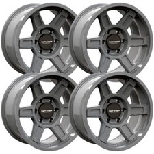 Set-4 Tuff Stuff Ascent 17x8.5 6x135 0mm Gloss Grey Wheels Rims 17 Inch