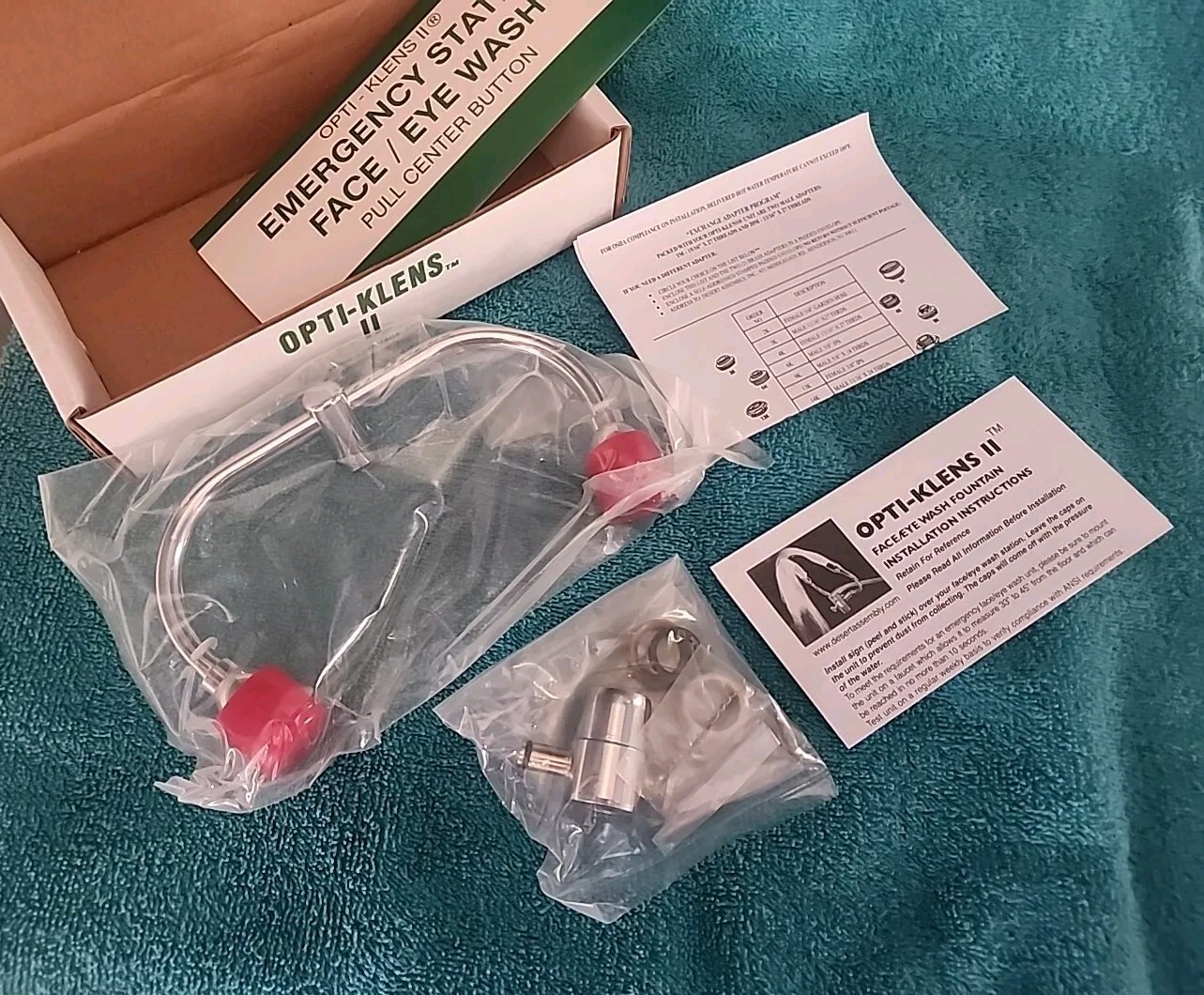 NEW GENUINE OPTI-KLENS II EMERGENCY EYE WASH STATION 8UKU0