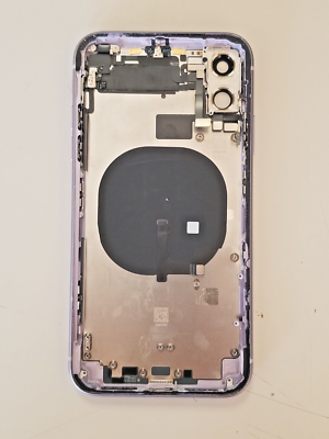 Apple iPhone 11 A2111 Back Frame Housing Purple **GLASS BROKEN