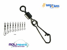 GIRELLA CON MOSCHETTONE IN ACCIAIO BAD BASS 9 MISURE PESCA SURFCASTING BOLENTINO