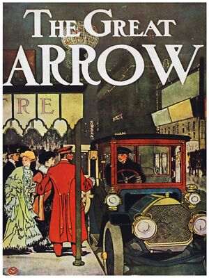 3796 The Great Arrow Vintage Car Ad Poster.Art Decor.Home interior design