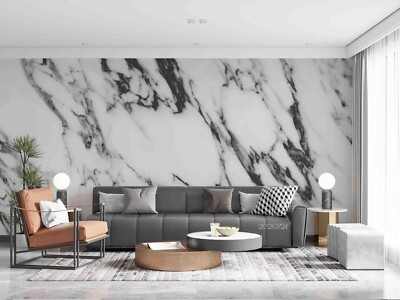 3D Gray White Texture Marble Wallpaper Wall Murals Removable Wallpaper 4