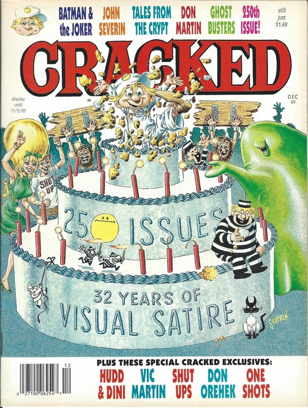 Cracked Magazine Batman & The Joker 250th Issue December 1989