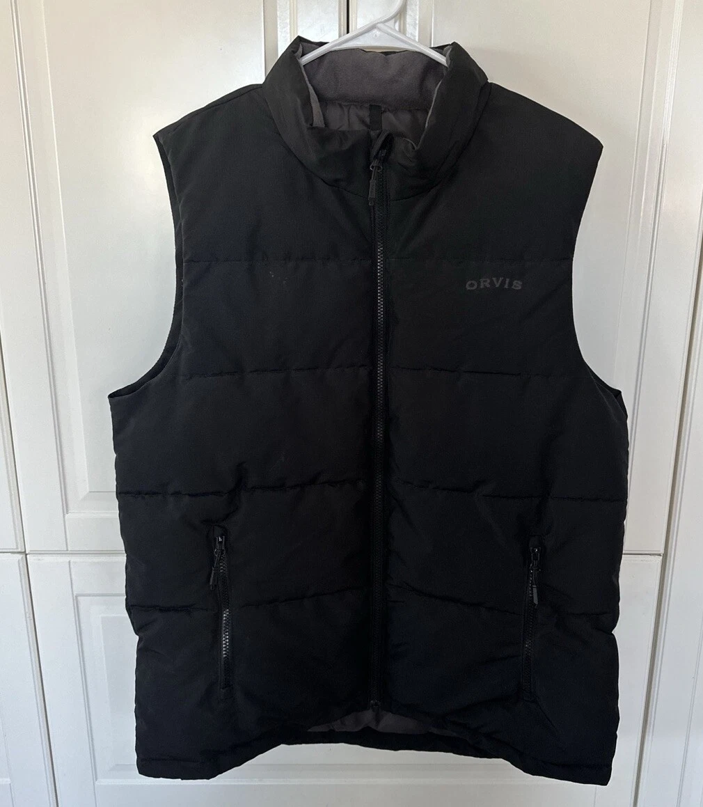 Orvis RipStop Puffer Vest Jacket Mens M Black Professional Lightweight Preppy