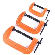 3 Piece C Clamp Set. 2inch C Clamp 3inch C Clamp 4inch C Clamp For Woodworking W