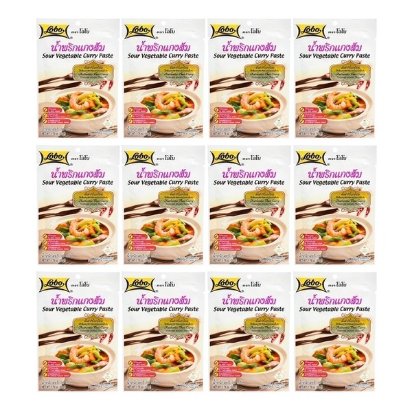 Lobo Sour Vegetable Curry Paste Thai Currypaste SäUerlich Curry Sauer 12X50G-image
