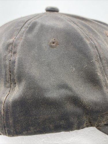 Rare Screamin Eagle Harley Davidson Leather Hat Cap Motorcycle Riding Distressed - Picture 9 of 24