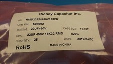  5PC ALUMINIUM ELECTROLYTIC CAPACITOR 22uF 450V 20 AXIAL ROHS RMD22RM450V1632B