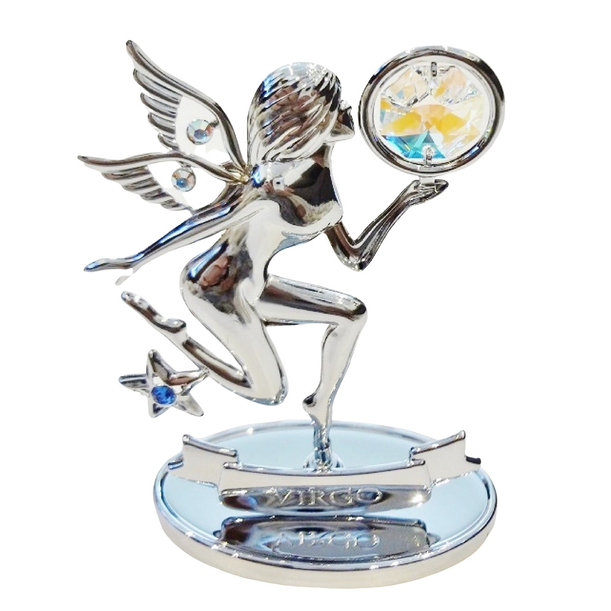 Crystocraft Virgo Zodiac Crystal Ornament With Swarovski Elements Gift Boxed