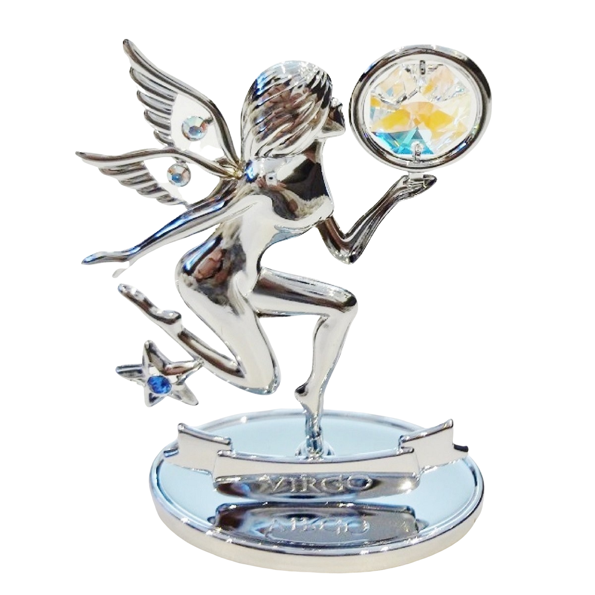 Crystocraft Virgo Zodiac Crystal Ornament With Swarovski Elements Gift Boxed