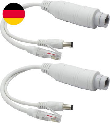 2Er Pack Active 48V Bis 12V Wasserdichter Poe-Splitter-Adapter, IEEE 802.3Af-Kon