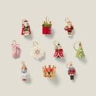 Lenox China NUTCRACKER - Christmas Mini Ornaments - 10 Piece Set - N/O
