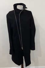 Rick Owens Wool Coat  With Off Set Zipper bla...