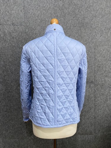 Burberry London Quilted Jacket Size 10 Vintage 90s Blue Coat Nova Check Diamond - Picture 4 of 21