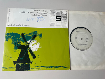 LP Hör Christian Holsten - De gesunne Karkenslaap (2 St) 10'' SCHUSTER signed Hül