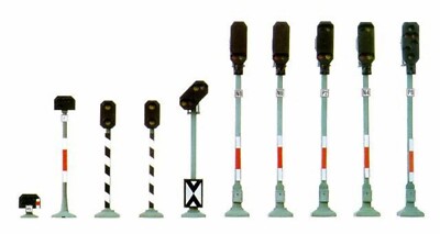 BUSCH 5810 Signalbausatz H0 10 Signale zum Selbstbauen (ohne Funktion) Neu+OVP