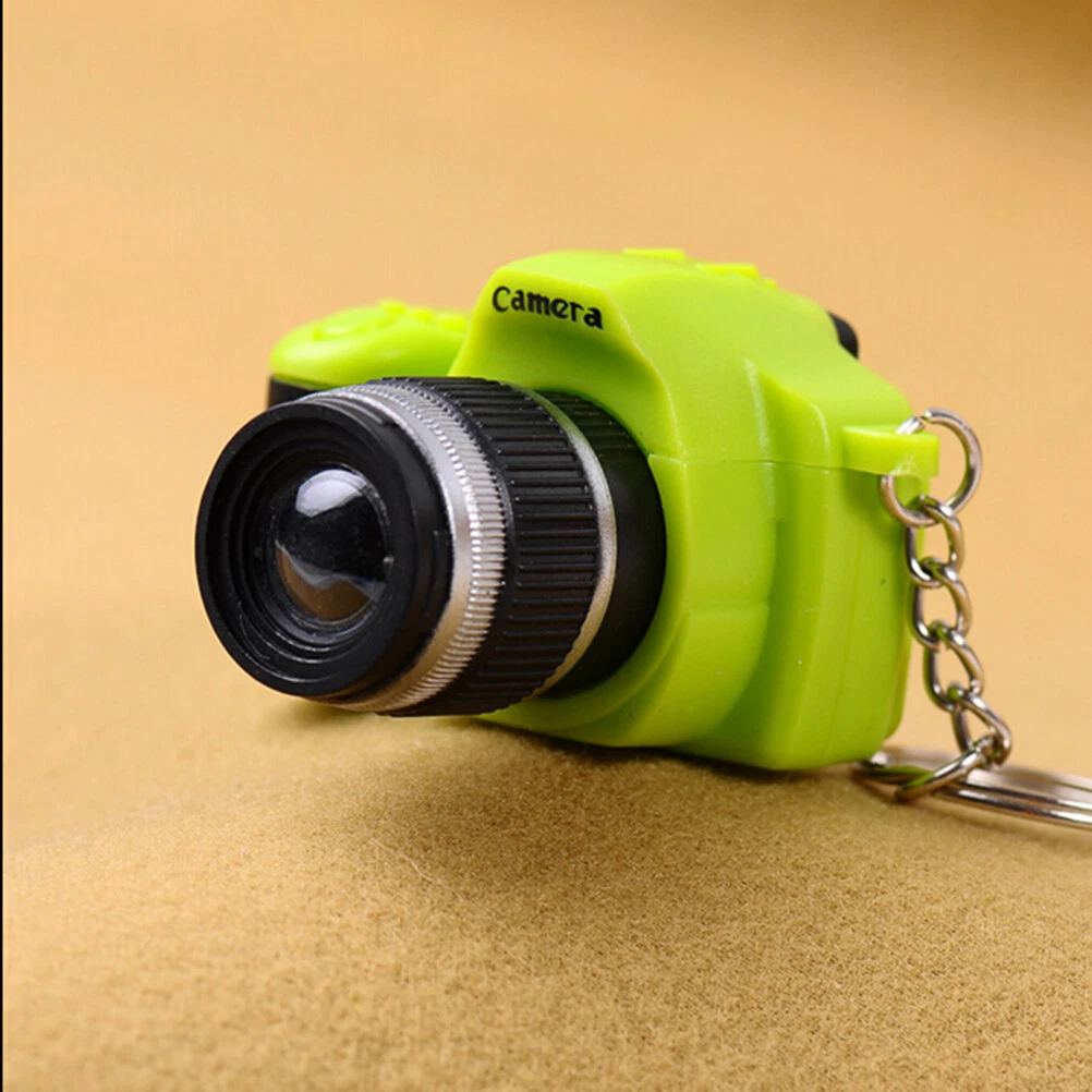 Cute Mini Toy Camera Charm Keychain With Flash Light Sound Effect Gift