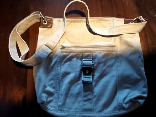 100% Cotton Canvas Crossbody Shoulder Purse - Picture 6 of 9