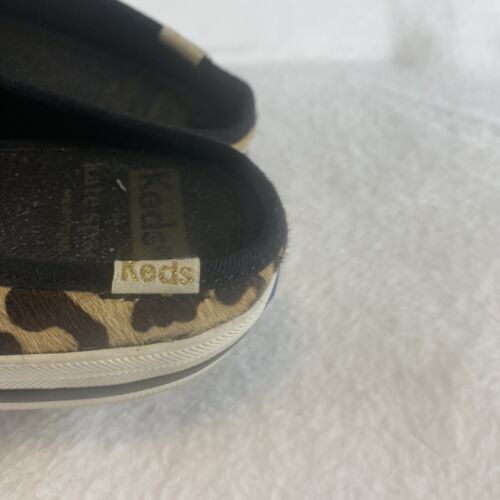 Kate Spade x Keds Slip On Sneakers Calf Hair Leopard Cheetah Slides Mule 9.5 M - Picture 8 of 12