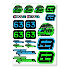 George Russell F1 Formula One A4 Printed Vinyl Decal Sticker High Quality Kit