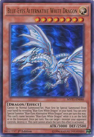 Blue-Eyes Alternative White Dragon MVP1-ENG46 PSA Graded 6 Gold