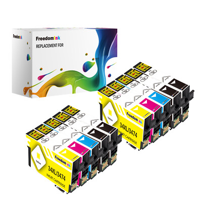 Drucker-Patronen für Epson 34XL WorkForce Pro WF3720DWF WF-3725 WF-3700DWF set.