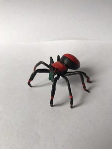 Handmade Hand-painted 3" Cardinal Red Jumping Spider Arachnid Figurine Replica