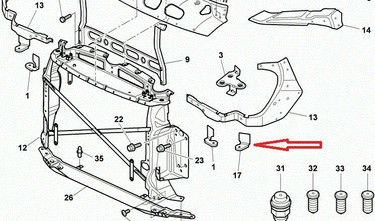 Bentley GT GTC Flying Spur Left Outer Bracket For Charge Air Cooler 3W0805357 OE