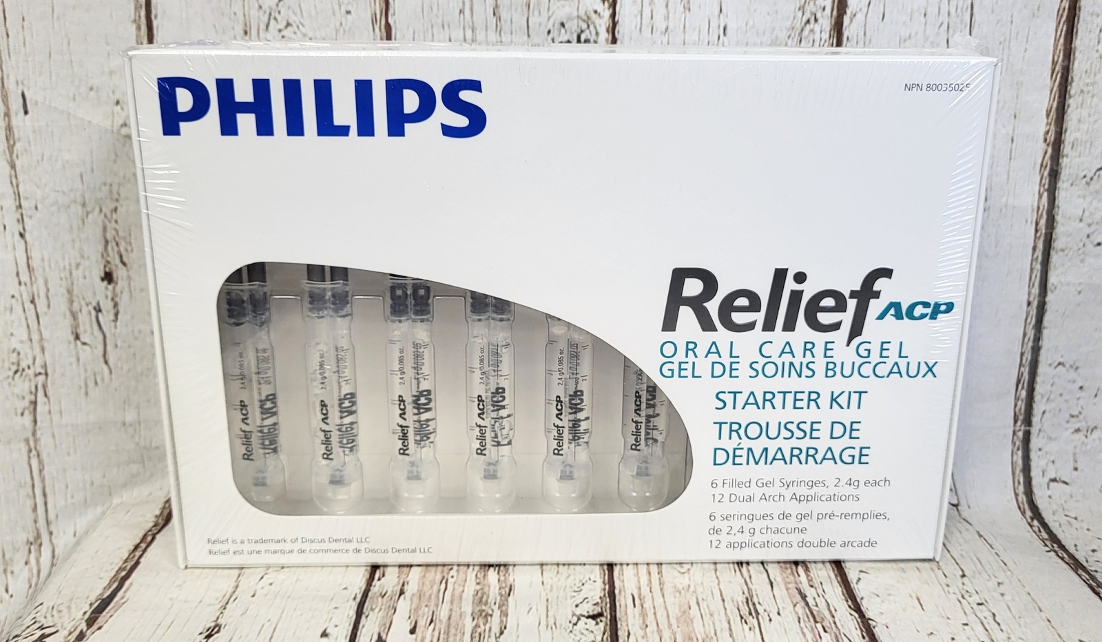 PHILIPS Relief ACP Oral Care Gel 6 Filled Gel Syringes, 2.4g each EXP