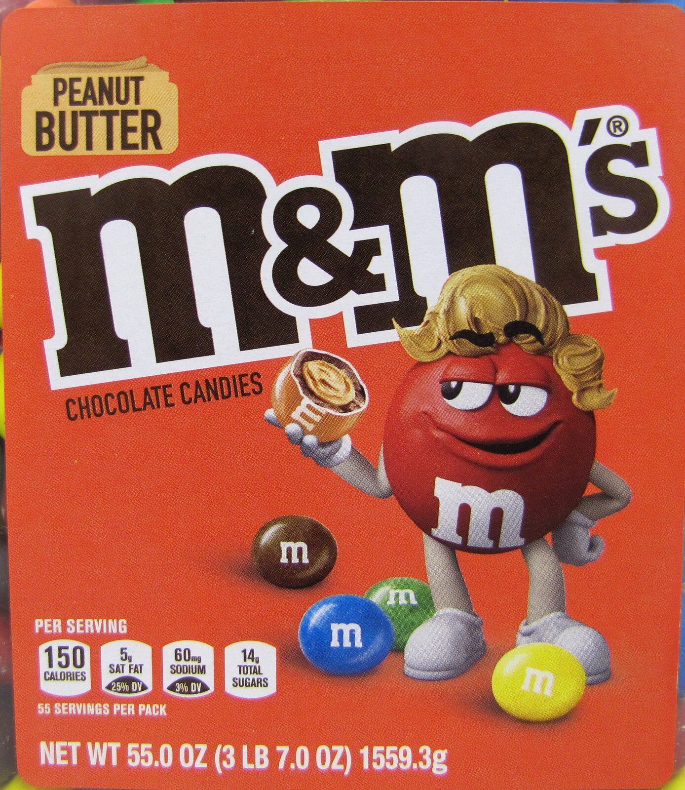 M&M'S Peanut Butter Chocolate Bulk Candy Jar (55 oz.) 