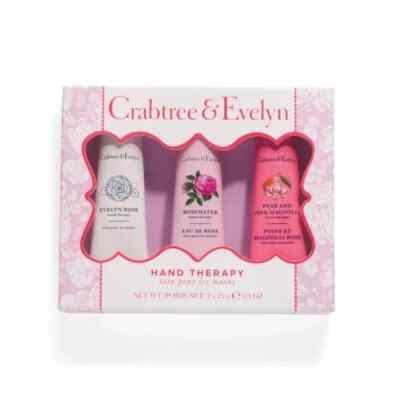 Crabtree & Evelyn 3 Hand Therapy Creams Set, incl. Evelyn Rose, Rosewater! NEW
