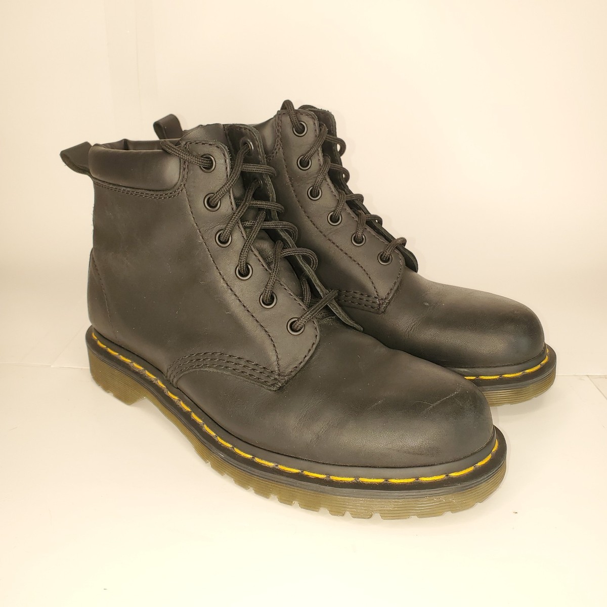 Dr Martens 939 Ben Boot Black Leather 6 Eye Padded Collar  display picture 1
