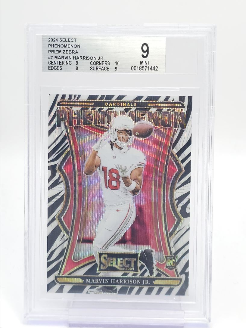 Marvin Harrison Jr. Panini Select Phenomenon #7 Zebra Prizm