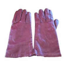 Vintage Women's Leather Gloves Wine Color Made In Italy Sz 7
