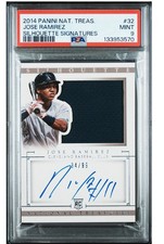 JOSE RAMIREZ RC 2014 PANINI NATIONAL TREASURES SILHOUETTE SIGNATURES 32 [#34/99]