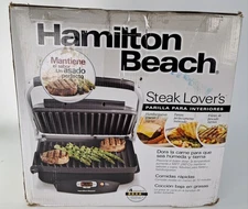 Hamilton Beach Steak Lover's In Door Grill 25331 *NEVER USED*