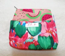 Clinique Lot 2 Colorful Cosmetic Zip Makeup Bags New